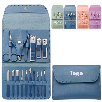 Stainless Steel Nail Clippers Set with Travel Case