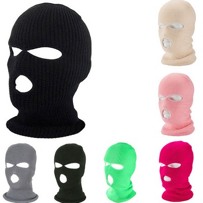 3-Hole Face Mask Knit Balaclava