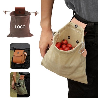 Multifunction Outdoor Canvas Foraging Bag Picking Bag