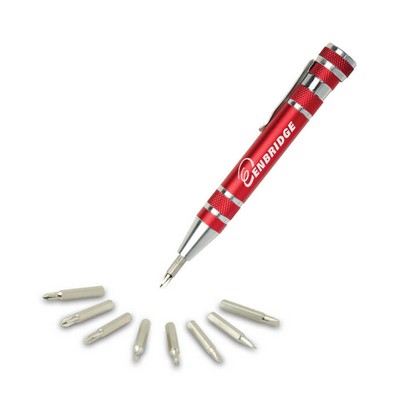 Red Pen Shaped Screwdriver Set