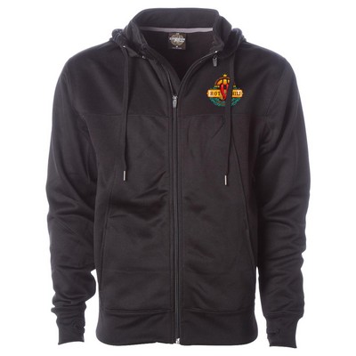 Independent Trading Co.® Poly-Tech Zip Hooded Sweatshirt
