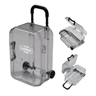 Transparent Suitcase Shape Jewelry Box