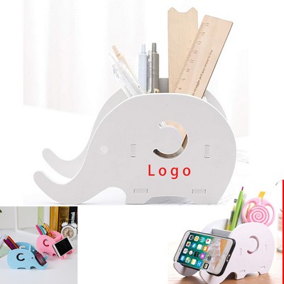 Elephant Pen Holder with Phone Holder