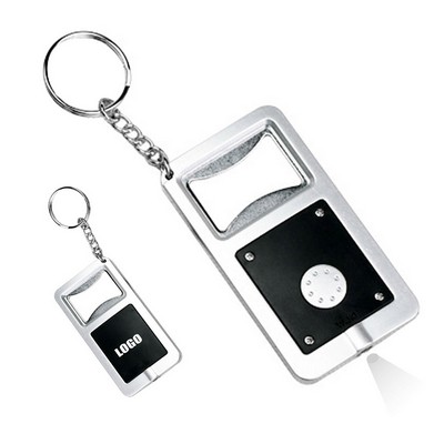Multifunction Bottle Opener Keychain with Flashlight