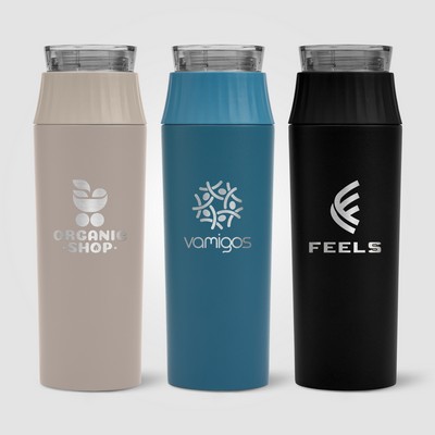 Majesty Recycled Stainless Steel Leakproof Lid Bottle - 20 oz. - Laser