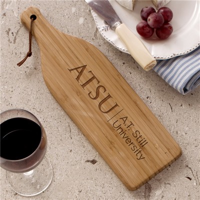 Engraved Corporate Wine Bottle Cutting Board [Large]