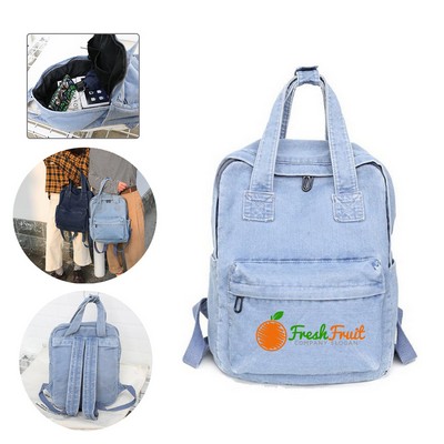 Denim Canvas Backpack