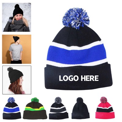 Pom Knit Beanie