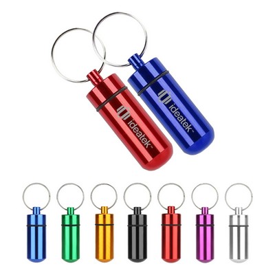 Waterproof Aluminum Pill Case Keychain