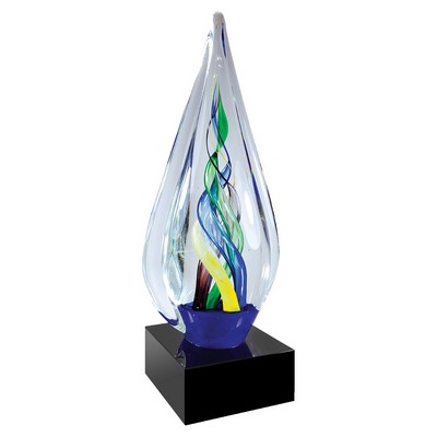 10 3/4" Infinity Twist Glass with Black Base