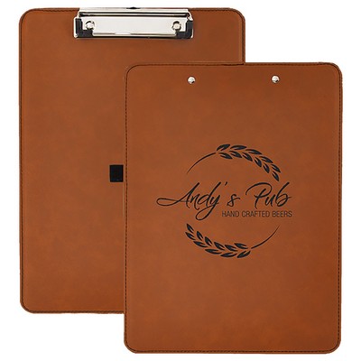 9" x 12.5" Rawhide Leatherette Clipboard