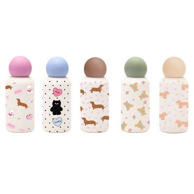 Full Imprint 12 Oz/350ml Water Bottle 316 Stainless Steel Bottle Vacuum Mug Cute Thermos-Model A