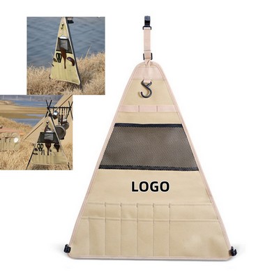 Outdoor Triangular Storage Shelf for Picnics and Camping