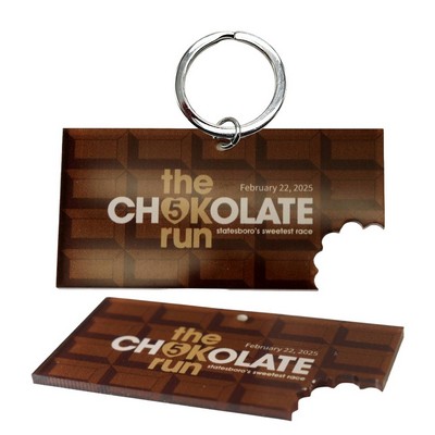 USA Made Acrylic Key Tag, Custom Shape Medium (6-10 Sq. Inches)
