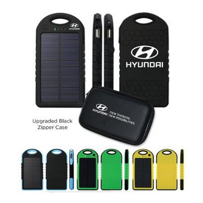 Outdoor Solar Power Bank Travel Kit with Carabiner