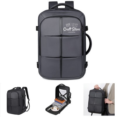 Expandable Business Carry-on Backpack with USB Charger Port