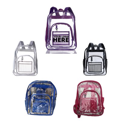 Large Capacity Clear PVC Waterproof Stadium Backpack