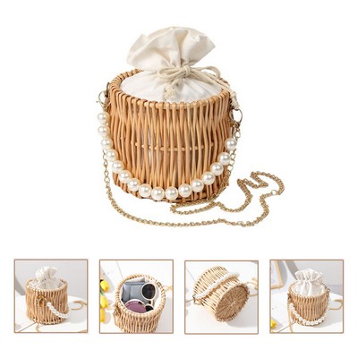 Handwoven Rattan Round Bag