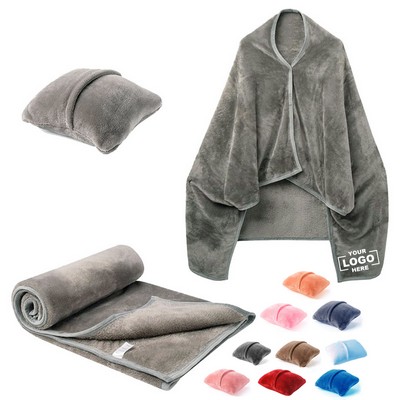 2-in-1 Shawl Blanket Pillow