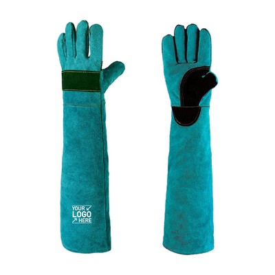 Large Animal Handling Gloves Bite Proof and Anti-Scratch Leather Gloves for Dogs Cats