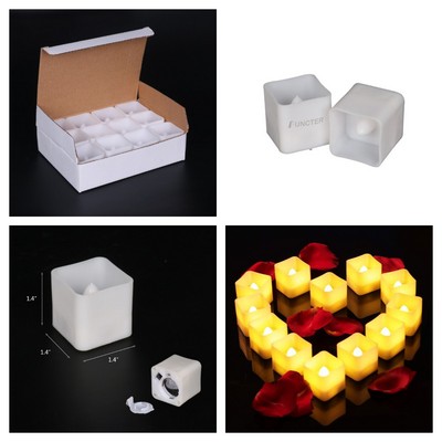 Cube Tea Light Timer Candle Lamp