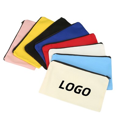 Colorful Canvas Cotton Pencil Pouch
