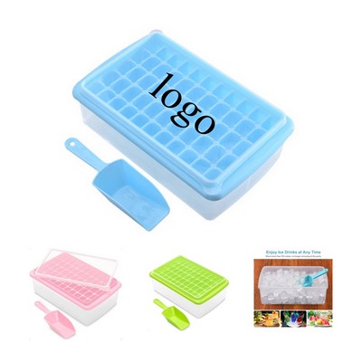 55 Grids Mini Ice Cube Tray With Lid and BPA-Free Scoop