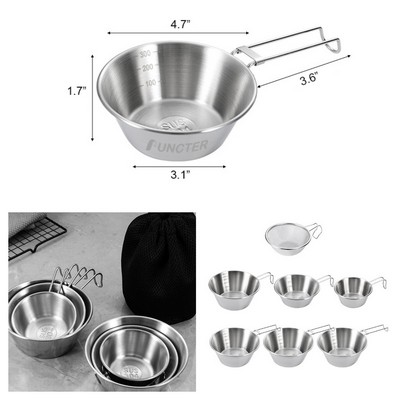 10 Oz. Individual Salad Bowl Snow Slide Bowl W/ Folding Handle
