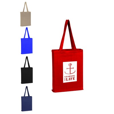 Canvas Promotional Tote Bag with Bottom Gusset