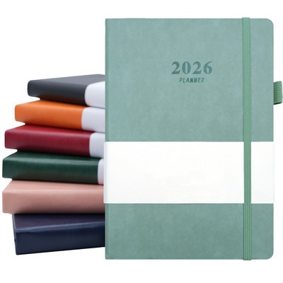 2026 Weekly & Monthly Planner A5 PU Notebook
