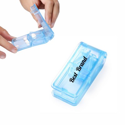 Portable Medicine Dispenser Cutting Storage Case