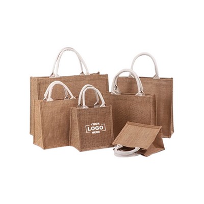 Jute Handbag Burlap Tote Bags Travel Holiday