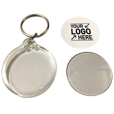 Custom Picture Frame Keychain Round Shaped