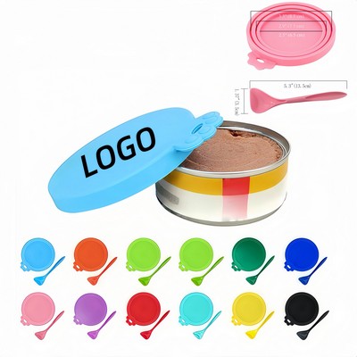 Silicone Pet Can Lid With Spoon