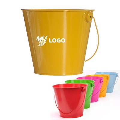 Colorful Small Metal Pail With Handle