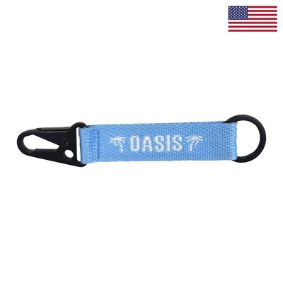4" Woven Key Fob w/ Matte Black Sling Clip & Key Ring - "Select" Weave