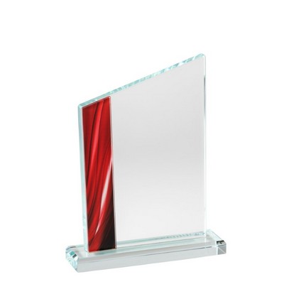 Saturn Ruby Crystal Award, 8"H