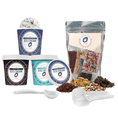 Handcrafted Ice Cream with Ice Cream Topping Kit - 3 Pint Bundle - Cool Creations