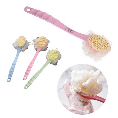 Long - Handled Soft - Bristle Bath Scrubber