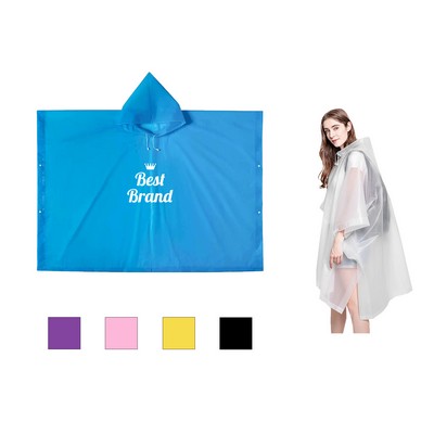 Clear Waterproof Rain Poncho Cape