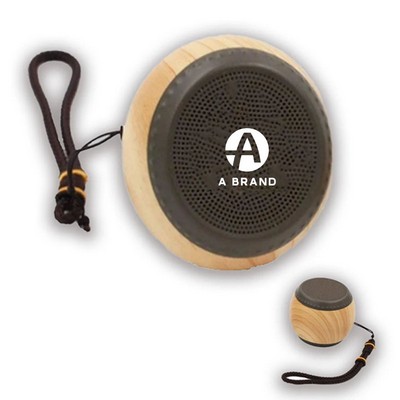 Portable Wooden Drum-Shaped Bluetooth Speaker