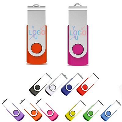 Sleek Metal Swivel USB Drive