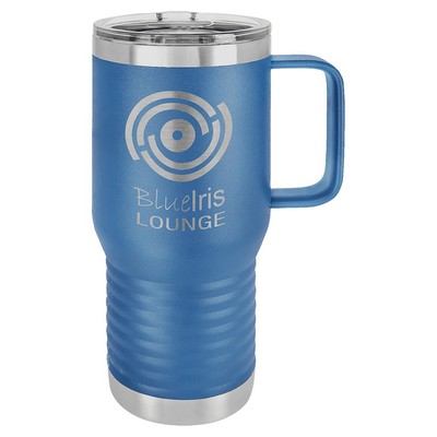Polar Camel 20 oz. Royal Blue Vacuum Insulated Travel Mug with Slider Lid