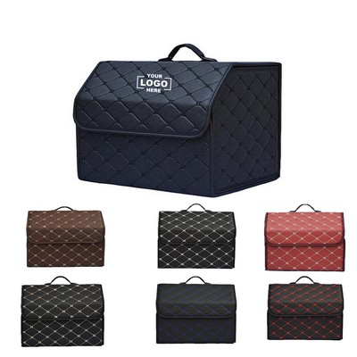 Car Trunk organizer for SUV Sedan Foldable Sleek Box with Lid