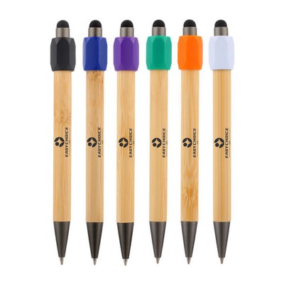 Bamboo Spinner Stylus Ballpoint Pen