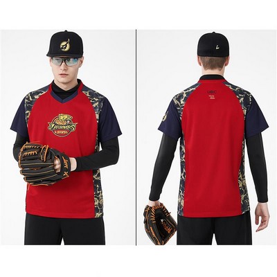 Men's Premium Sublimation Crew Neck Raglan Baseball Jersey