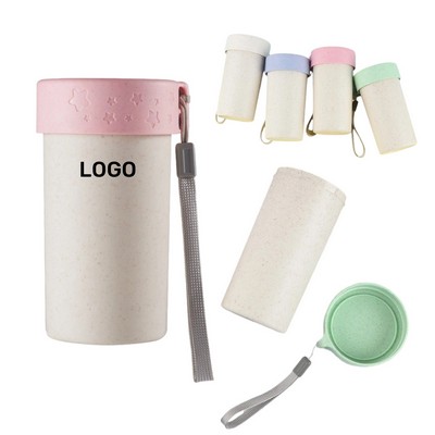 Portable Wheat Straw Plastic Water Bottle