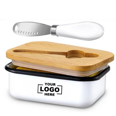 Butter Dish with Lid and Butter Curler Knife