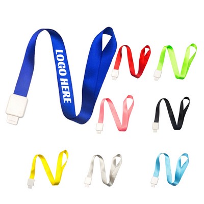 Polyester Badge Lanyard With Retractable Plastic Reel