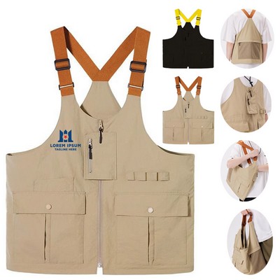 Dual-Use Workwear Vest with Variable Shoulder Bag Promotional Tote Bags